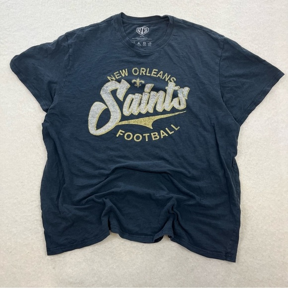 Nfl Team Tops - NFL New Orlean Saints Football Navy Blue T-Shirt Size XL